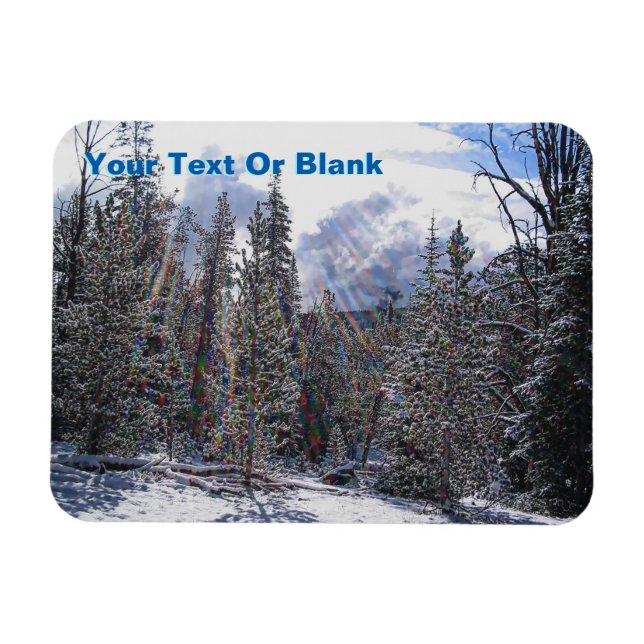 Färsk Snö på snabb blixt Magnet (Horisontell)