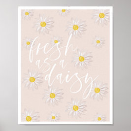 Färsk som en Daisy Många Daisys Peach Poster