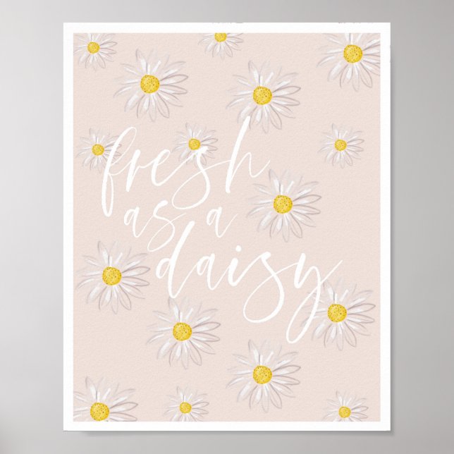Färsk som en Daisy Många Daisys Peach Poster (Framsidan)