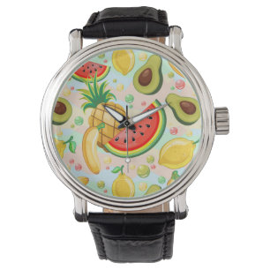 Färsk sommarfrukt Mönster Armbandsur