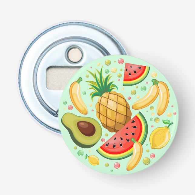 Färsk sommarfrukt Mönster Flasköppnare (Framsidan)