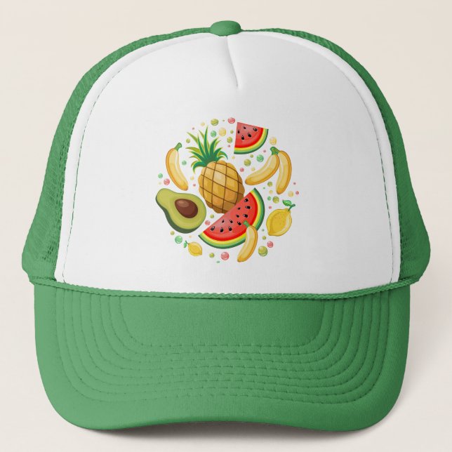 Färsk sommarfrukt Mönster Keps (Framsida)