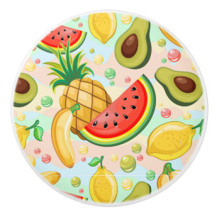 Färsk sommarfrukt Mönster Knopp