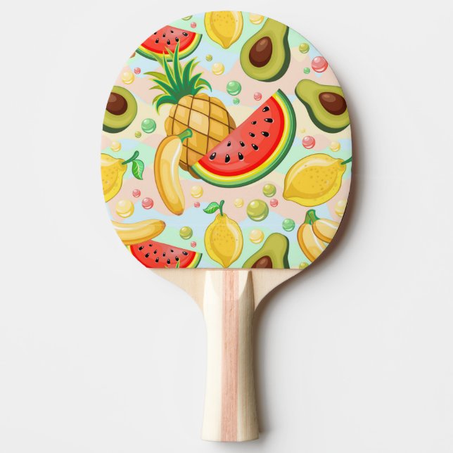 Färsk sommarfrukt Mönster Pingisracket (Framsidan)