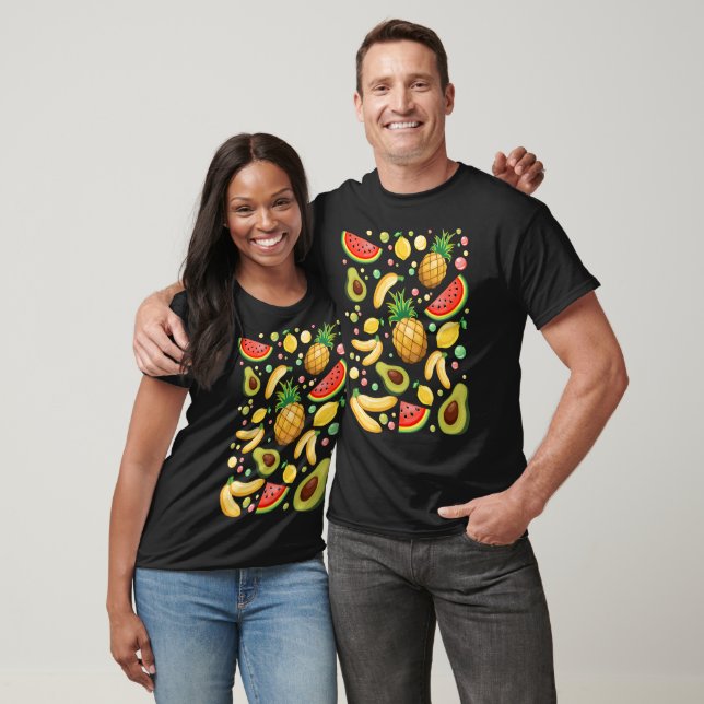 Färsk sommarfrukt Mönster T Shirt (Unisex)