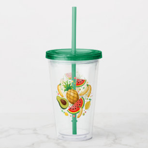 Färsk sommarfrukt Mönster Take Away Mugg