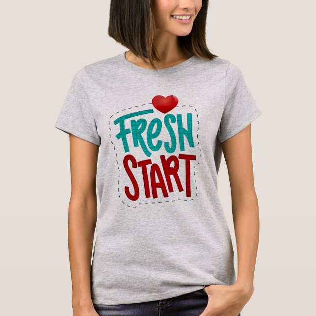 Färsk start V1 T-Shirt (Framsida)