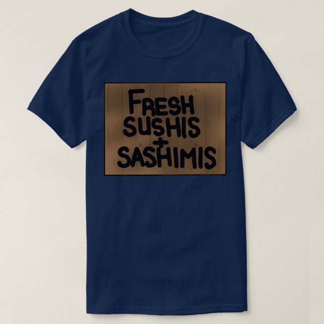 Färsk sushis och sashimis t shirt (Design framsida)