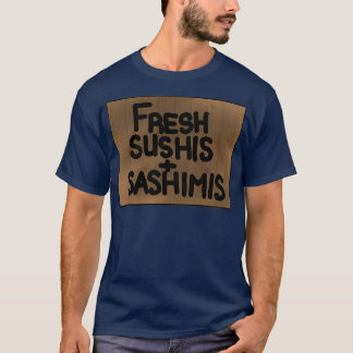 Färsk sushis och sashimis t shirt