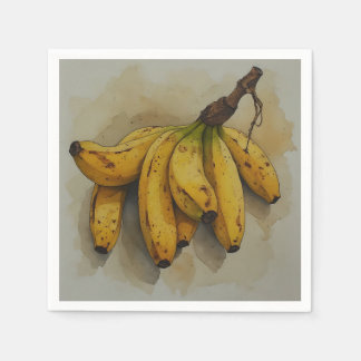 Färsk trave bananer pappersservett