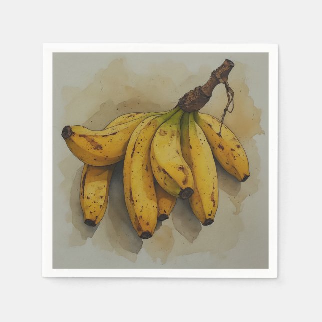 Färsk trave bananer pappersservett (Framsidan)