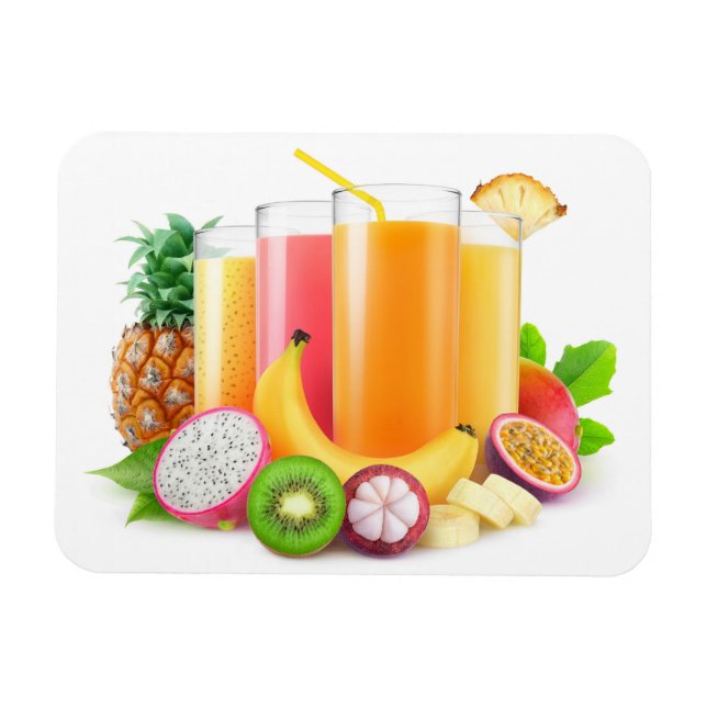 Färsk tropiska juicer magnet (Horisontell)