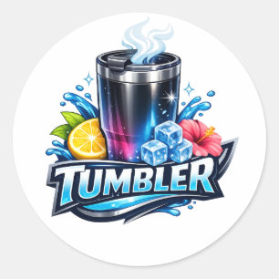 Färsk tumblare runt klistermärke
