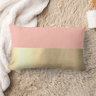 Färsk tupplur Rosa Gulffenad rustic Faux Lumbarkudde