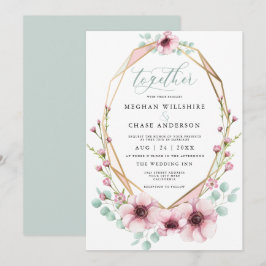 Färsk Vår blommor och Foliage BarefootBride™ Inbjudningar