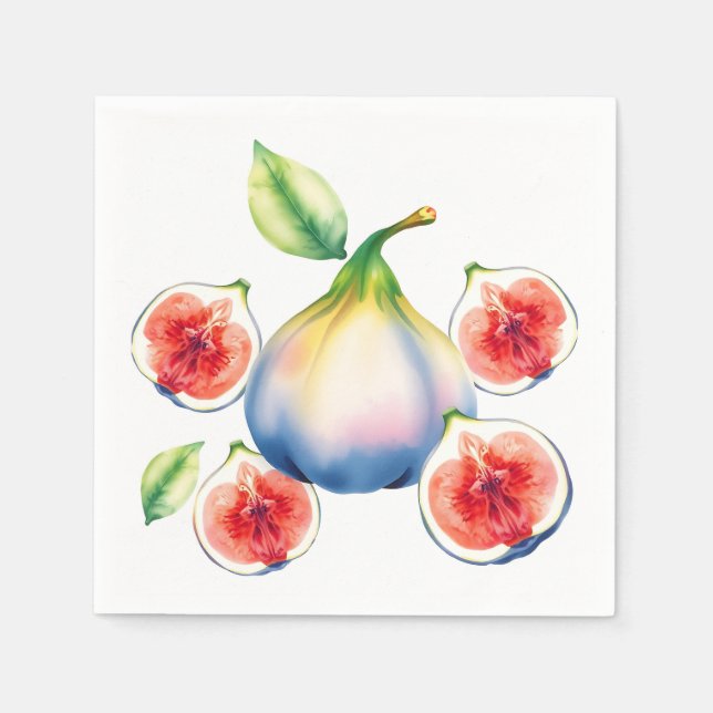 Färsk vattenfärgsbild med mjuk vit färg pappersservett (Framsidan)