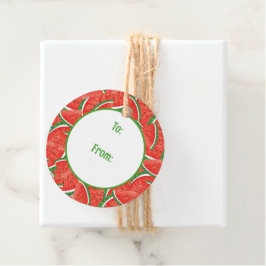 Färsk vattenmelon gåvor etiketter