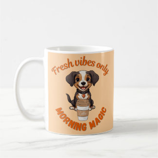 Färsk Vibes och kaffespelande digital marionettapp Kaffemugg