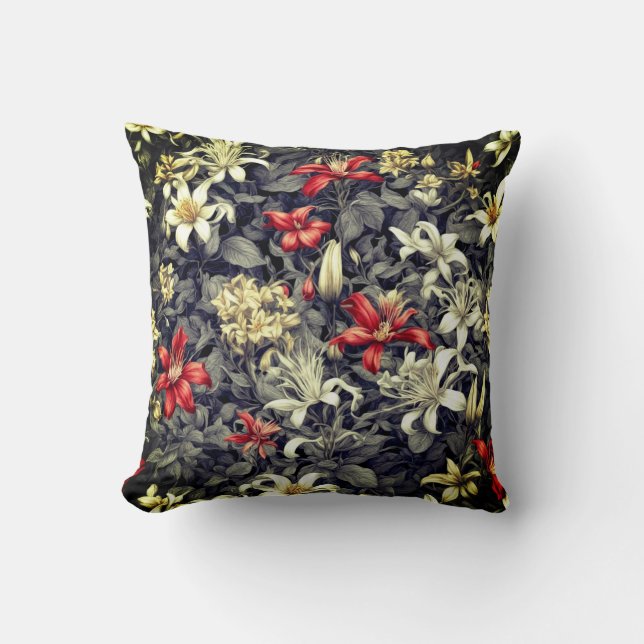 Färsk Vild från Färg, honeysuckle Print Kudde (Framsida)