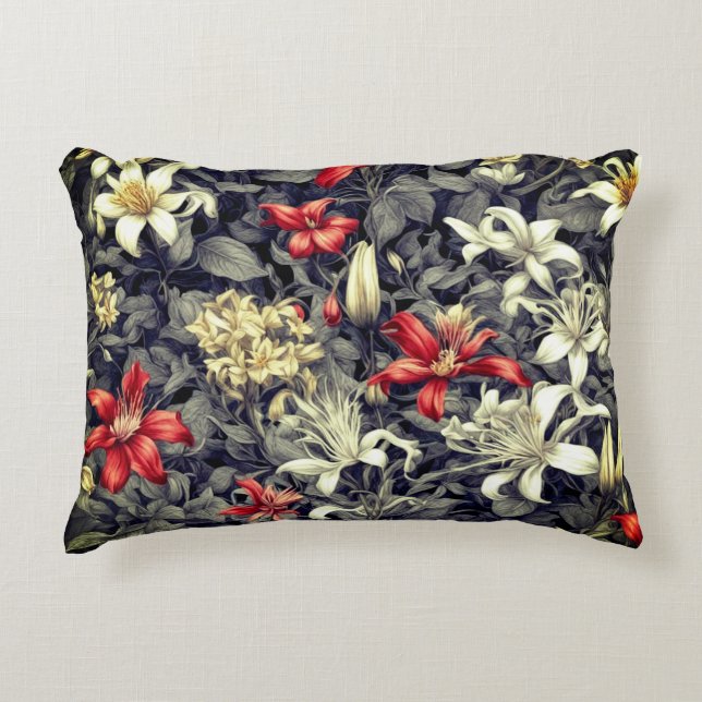 Färsk Vild från Färg, honeysuckle Print Prydnadskudde (Framsidan)