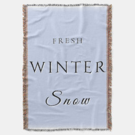 Färsk vinter Snö Filt