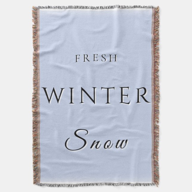 Färsk vinter Snö Filt (Framsidan Vertikal)