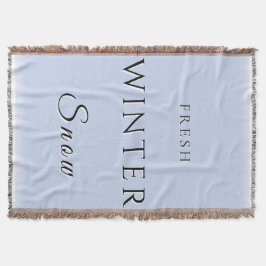 Färsk vinter Snö Filt