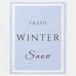 Färsk vinter Snö Fleecefilt