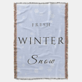 Färsk vinter Snö w/Snö Filt