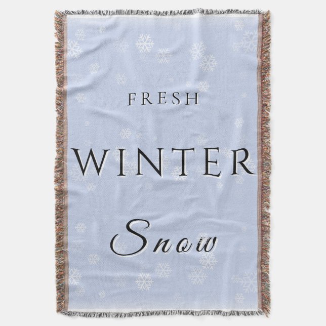 Färsk vinter Snö w/Snö Filt (Framsidan Vertikal)