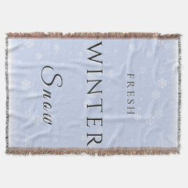 Färsk vinter Snö w/Snö Filt