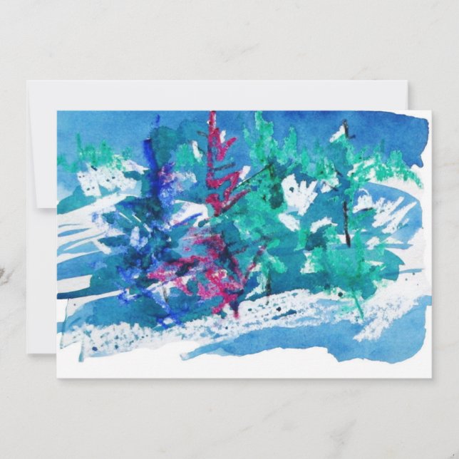 Färsk vinter-Träd #170108 Anteckningskort (Framsida)