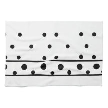 Färsk vit svart Polka dots