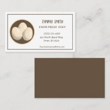 Färska ägg för försäljning, Affärskort
