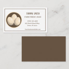 Färska ägg för försäljning, Affärskort Visitkort