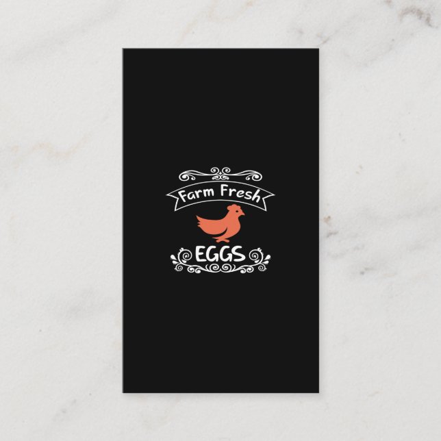 färska ägg från gård visitkort (Framsida)
