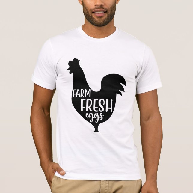 Färska ägg från gårdar t shirt (Framsida)