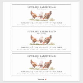 Färska ägg från lantgård | Etikett för monogram äg