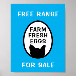 Färska ägg från lantgård poster