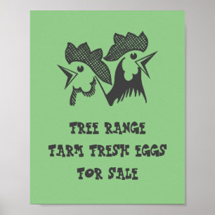Färska ägg från lantgård poster