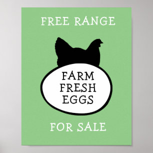 Färska ägg från lantgård poster