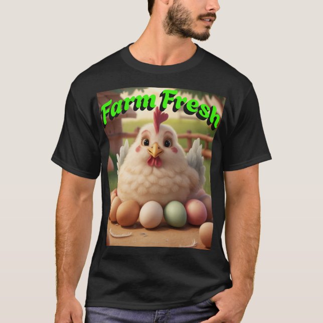 Färska ägg från lantgård t shirt (Framsida)