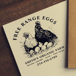 Färska ägg, höns och ägg stämpel