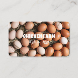 Färska ägg Organic Bio Eggs Chicken Hen Farm Visitkort