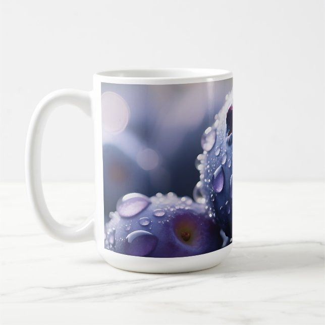 Färska blåbär närbild kaffemugg (Vänster)