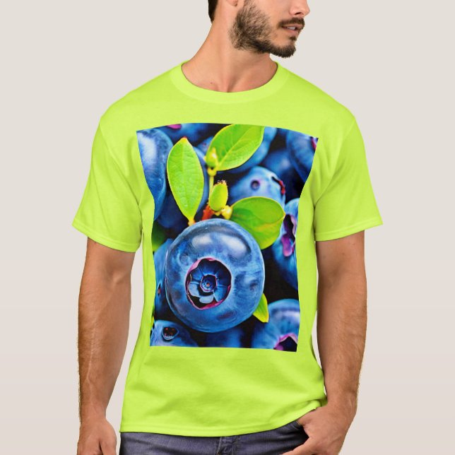 Färska blåbär närbild t shirt (Framsida)