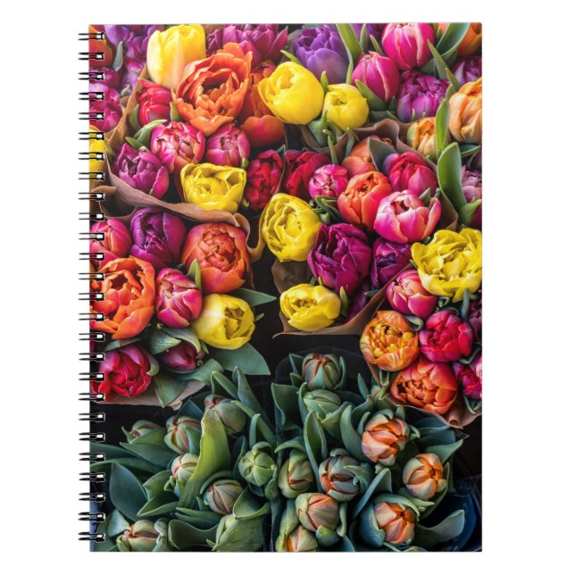 Färska blommor marknad – Levande blommor Anteckningsbok (Framsidan)
