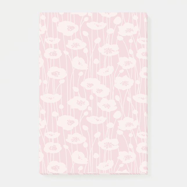 Färska Blommor | Neutral - Rosablommig Post-it Block (Framsida)