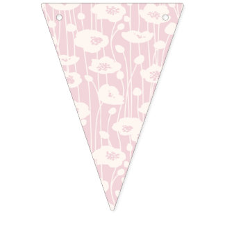 Färska Blommor | Neutral - Rosablommig Vimplar