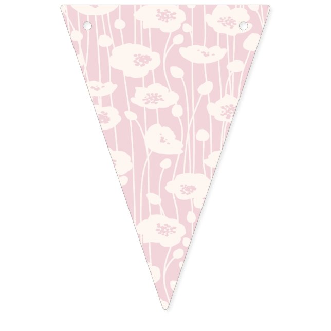 Färska Blommor | Neutral - Rosablommig Vimplar (Första flaggan)